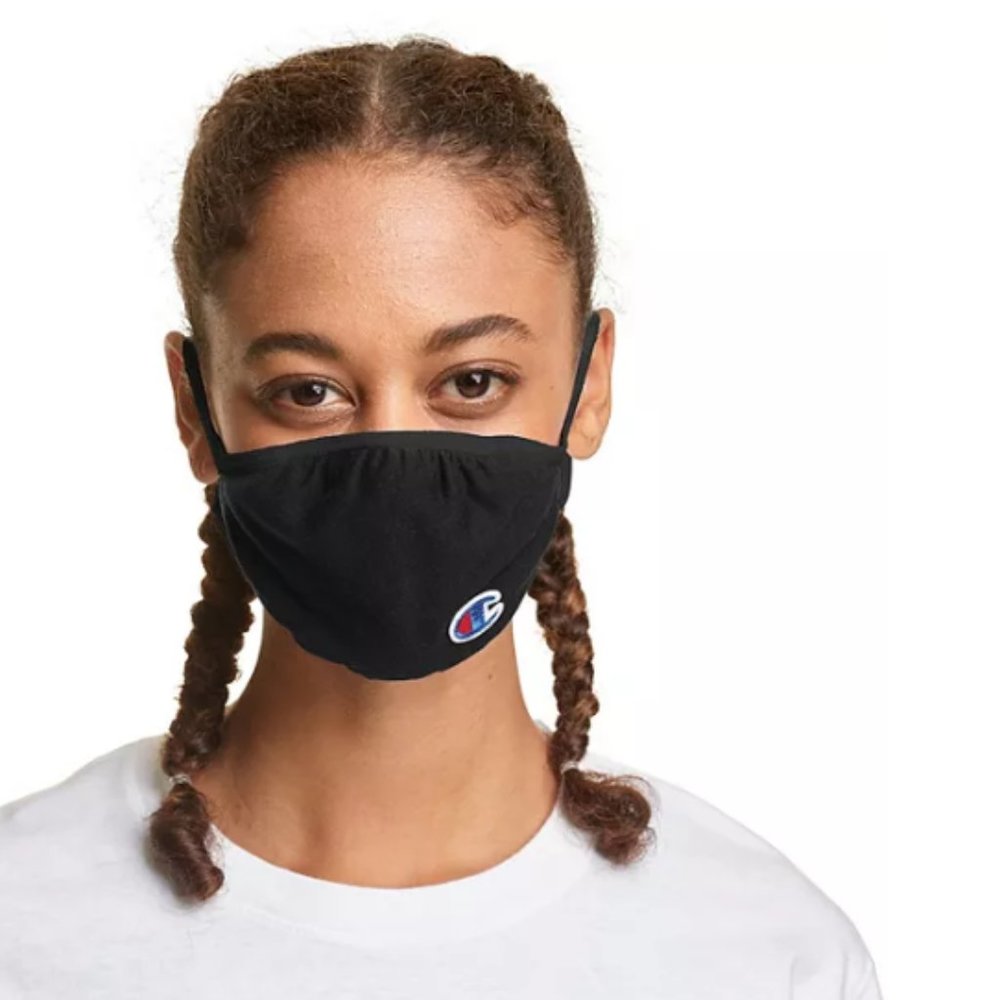 Adult Champion® Ellipse Face Mask - 3 Pack, Black